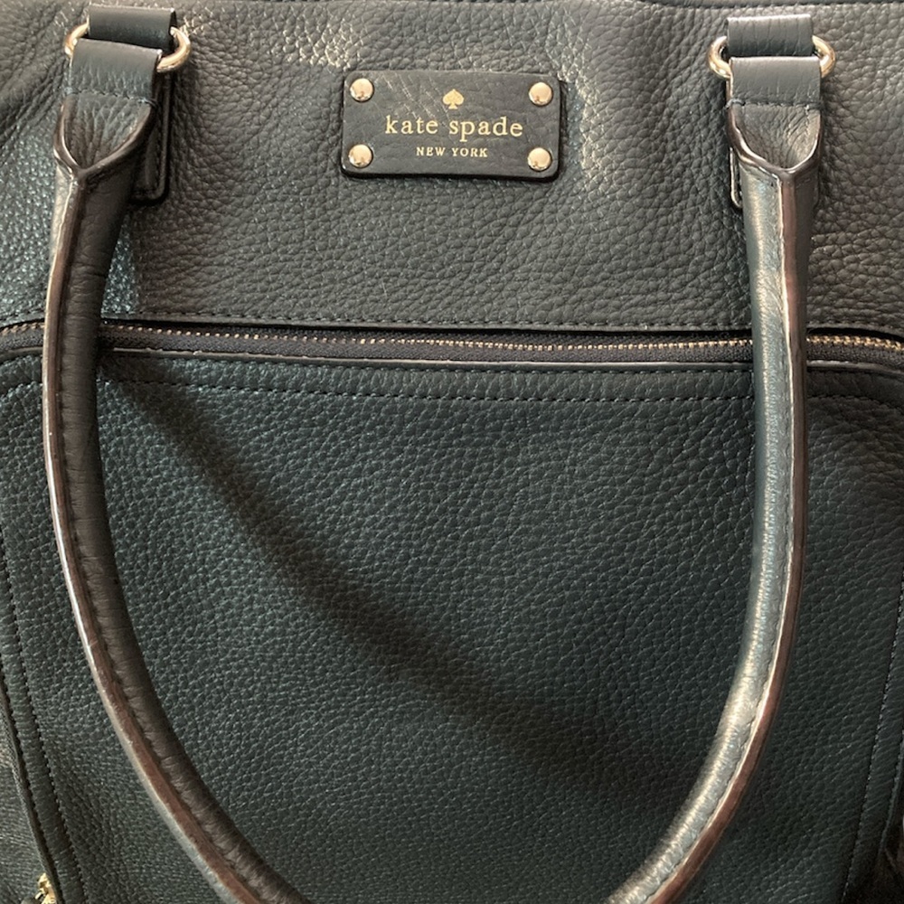 Kate Spade Fernrose Baxter Street Shoulder Tote Bag Purse in Asphalt EUC - Picture 4 of 11